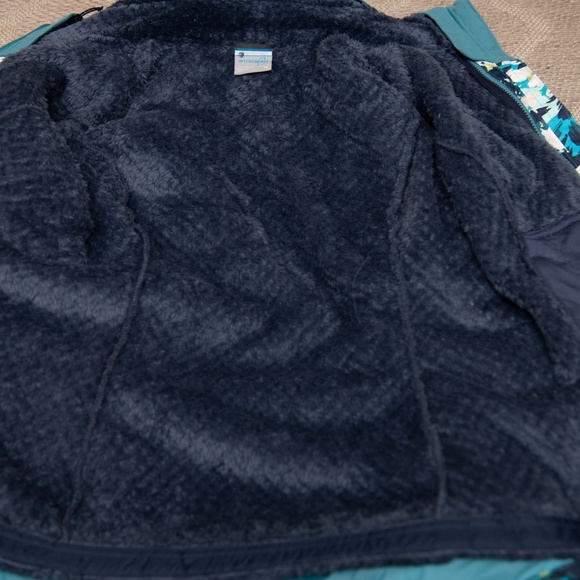 COLUMBIA ARCTIC TRIP Interchange 3 in 1 Omni Tech Jacket Women's M Blue Floral - Picture 7 of 10